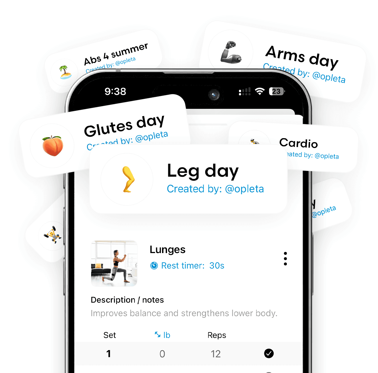 Opleta workouts